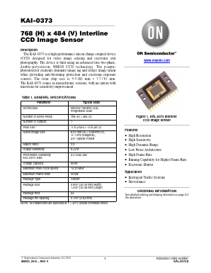 KAI-0373-AAA-CP-BA Datasheet PDF ON Semiconductor