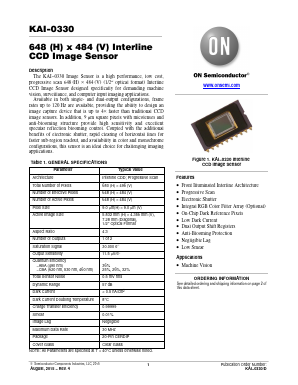 KAI-0330-ABA-CB-BA Datasheet PDF ON Semiconductor