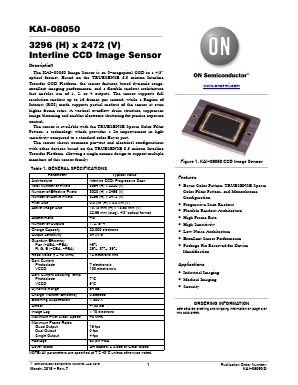 KAI-08050 Datasheet PDF ON Semiconductor