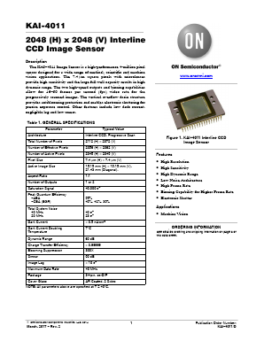 KAI-4011-ABA-CD-AE Datasheet PDF ON Semiconductor