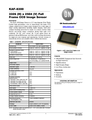 KAF-8300-AXC-CP-AA Datasheet PDF ON Semiconductor