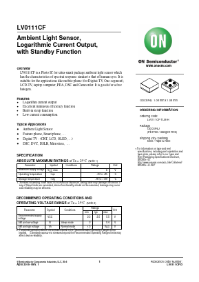 LV0111CF Datasheet PDF ON Semiconductor