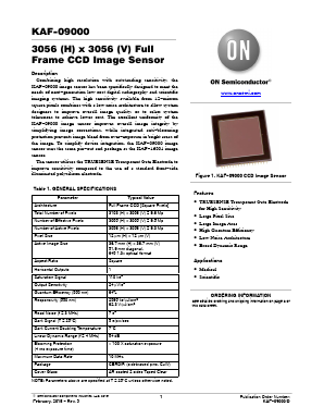 KAF-09000 Datasheet PDF ON Semiconductor