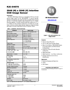 KAI-04070-ABA-JR-AE Datasheet PDF ON Semiconductor