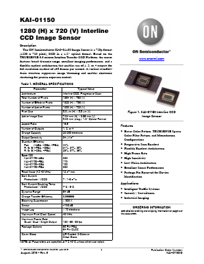 KAI-01150-PBA-FD-AE Datasheet PDF ON Semiconductor