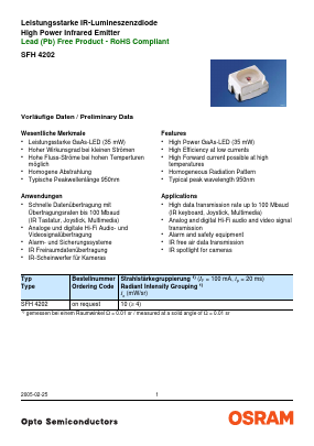 SFH4202 Datasheet PDF OSRAM GmbH