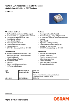 Q62702-P1825 Datasheet PDF OSRAM GmbH