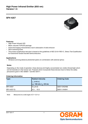 Q65111A4941 Datasheet PDF OSRAM GmbH