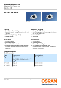 BP104SR-Z Datasheet PDF OSRAM GmbH