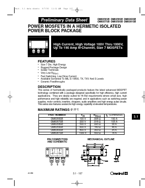 OM6056SB Datasheet PDF Omnirel Corp => IRF