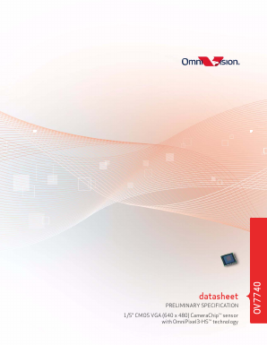 OV7740 Datasheet PDF Omnivison Technologies