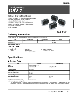 G5V-2DC3 Datasheet PDF OMRON Corporation