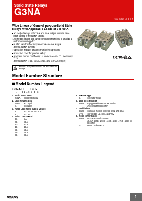 G3NA-610B Datasheet PDF OMRON Corporation