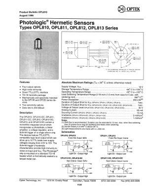 OPL811 Datasheet PDF Optek Technology