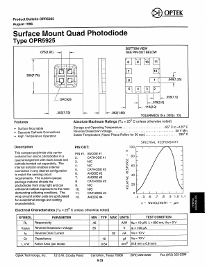OPR5925 Datasheet PDF Optek Technology