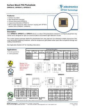 OPR5915 Datasheet PDF Optek Technology