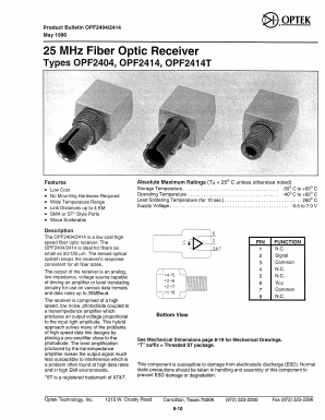 OPF2414 Datasheet PDF Optek Technology