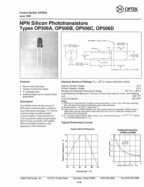 OP506B Datasheet PDF Optek Technology