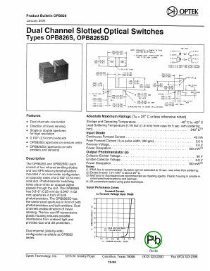 OPB826S Datasheet PDF Optek Technology