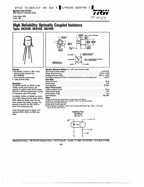 3N243R Datasheet PDF Optek Technology