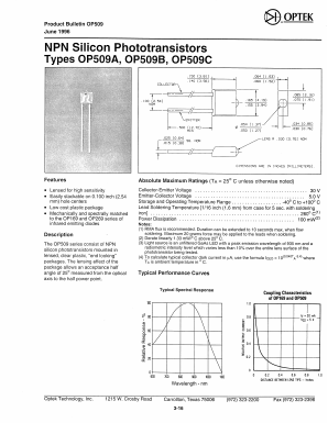 OP509B Datasheet PDF Optek Technology