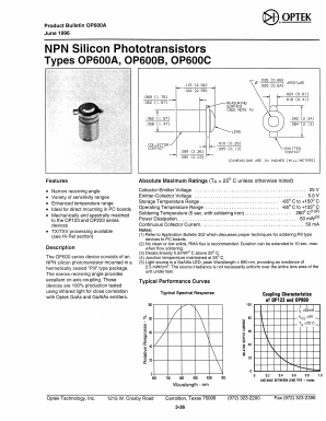 OP600B Datasheet PDF Optek Technology
