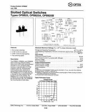OPB825A Datasheet PDF Optek Technology