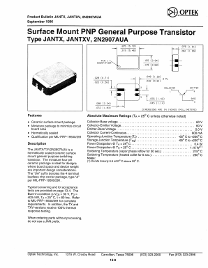 2N2907AUA Datasheet PDF Optek Technology