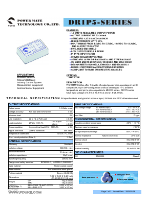 DR1P5-12D12 Datasheet PDF Power Mate Technology