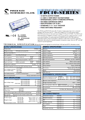 FDC10-48D12 Datasheet PDF Power Mate Technology