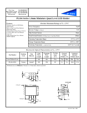 PL104-4Y01 Datasheet PDF P-tec Corporation