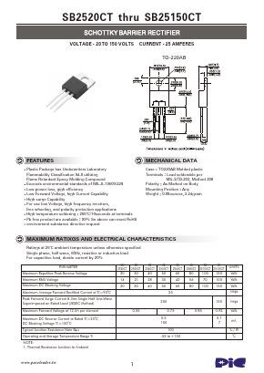 SB2580CT Datasheet PDF PACELEADER INDUSTRIAL