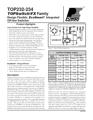 TOP233Y Datasheet PDF Power Analog Micoelectronics