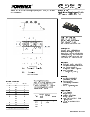 CC412099C Datasheet PDF Power Analog Micoelectronics