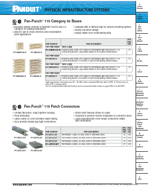 P110PC2-XY Datasheet PDF PANDUIT CORP.