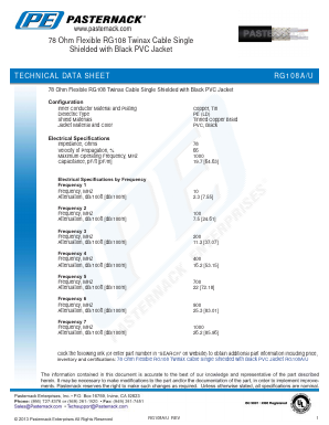 RG108A-U Datasheet PDF Pasternack Enterprises, Inc.