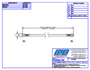 PE3500-12 Datasheet PDF Pasternack Enterprises, Inc.