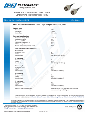 PE35028-72 Datasheet PDF Pasternack Enterprises, Inc.