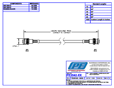 PE3542-XX Datasheet PDF Pasternack Enterprises, Inc.