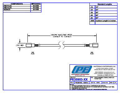 PE35953-XX Datasheet PDF Pasternack Enterprises, Inc.