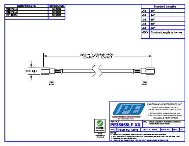PE35955LF-36 Datasheet PDF Pasternack Enterprises, Inc.