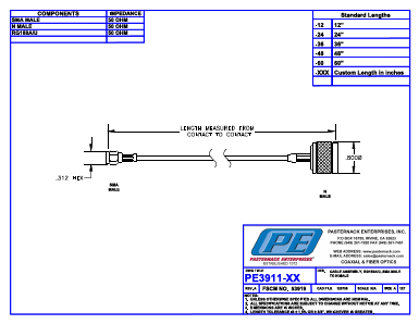PE3911 Datasheet PDF Pasternack Enterprises, Inc.