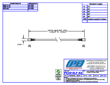 PE3915LF-60 Datasheet PDF Pasternack Enterprises, Inc.