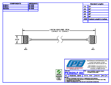 PE3920LF Datasheet PDF Pasternack Enterprises, Inc.