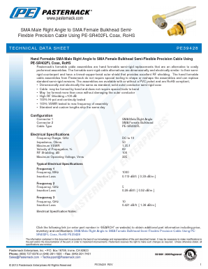 PE39428-XXCM Datasheet PDF Pasternack Enterprises, Inc.