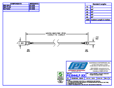 PE3944LF-48 Datasheet PDF Pasternack Enterprises, Inc.