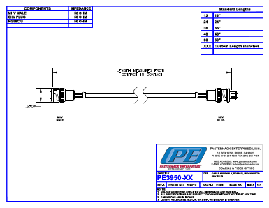 PE3950-XX Datasheet PDF Pasternack Enterprises, Inc.