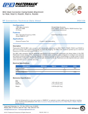 PE4109 Datasheet PDF Pasternack Enterprises, Inc.