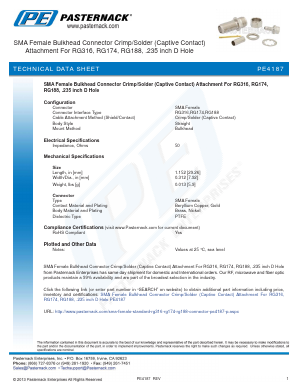 PE4187 Datasheet PDF Pasternack Enterprises, Inc.