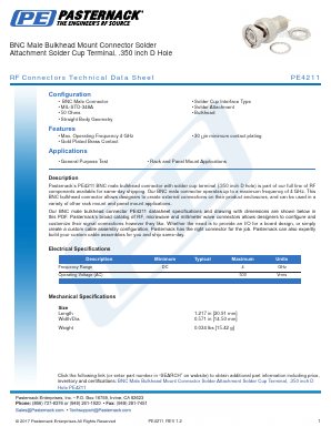 PE4211 Datasheet PDF Pasternack Enterprises, Inc.